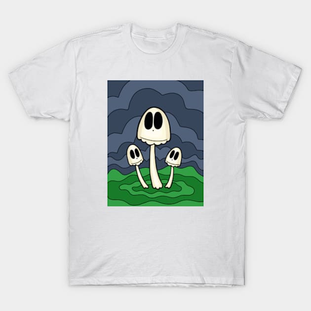 Ghost Choral Mushrooms (Not A Real Mushroom) T-Shirt by JadedOddity